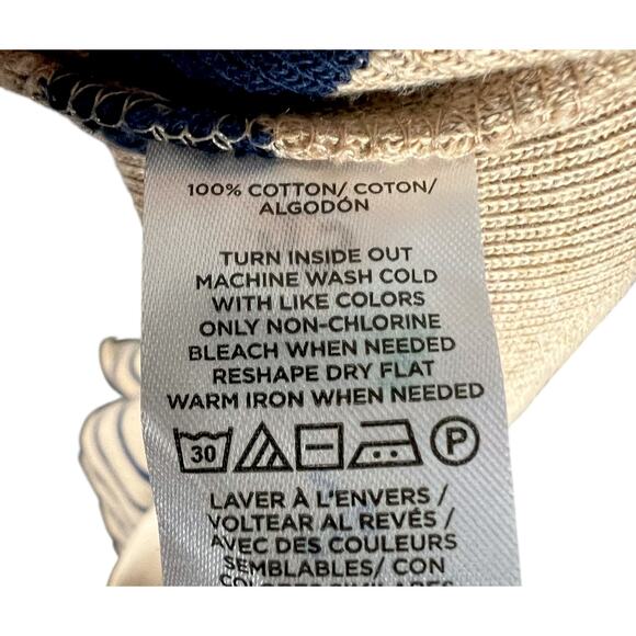 NWT Ann Taylor Weekend Tan & Navy Blue Mock Neck Striped Sweater - L $98 Retail - Picture 7 of 7